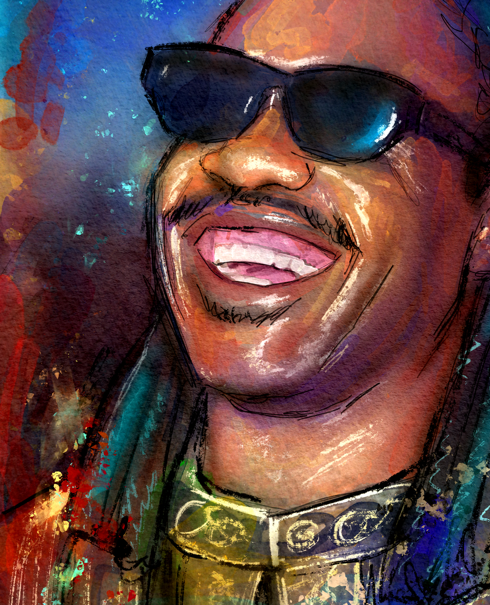 Stevie Wonder painting
