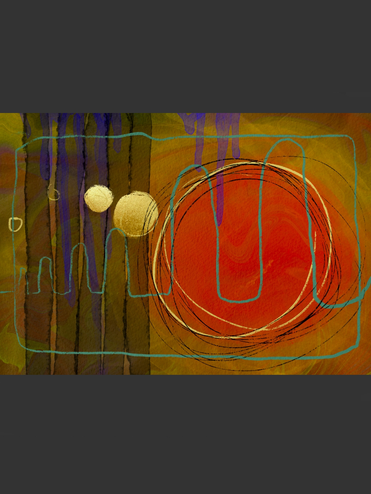 Abstract schilderij cirkel van liefde