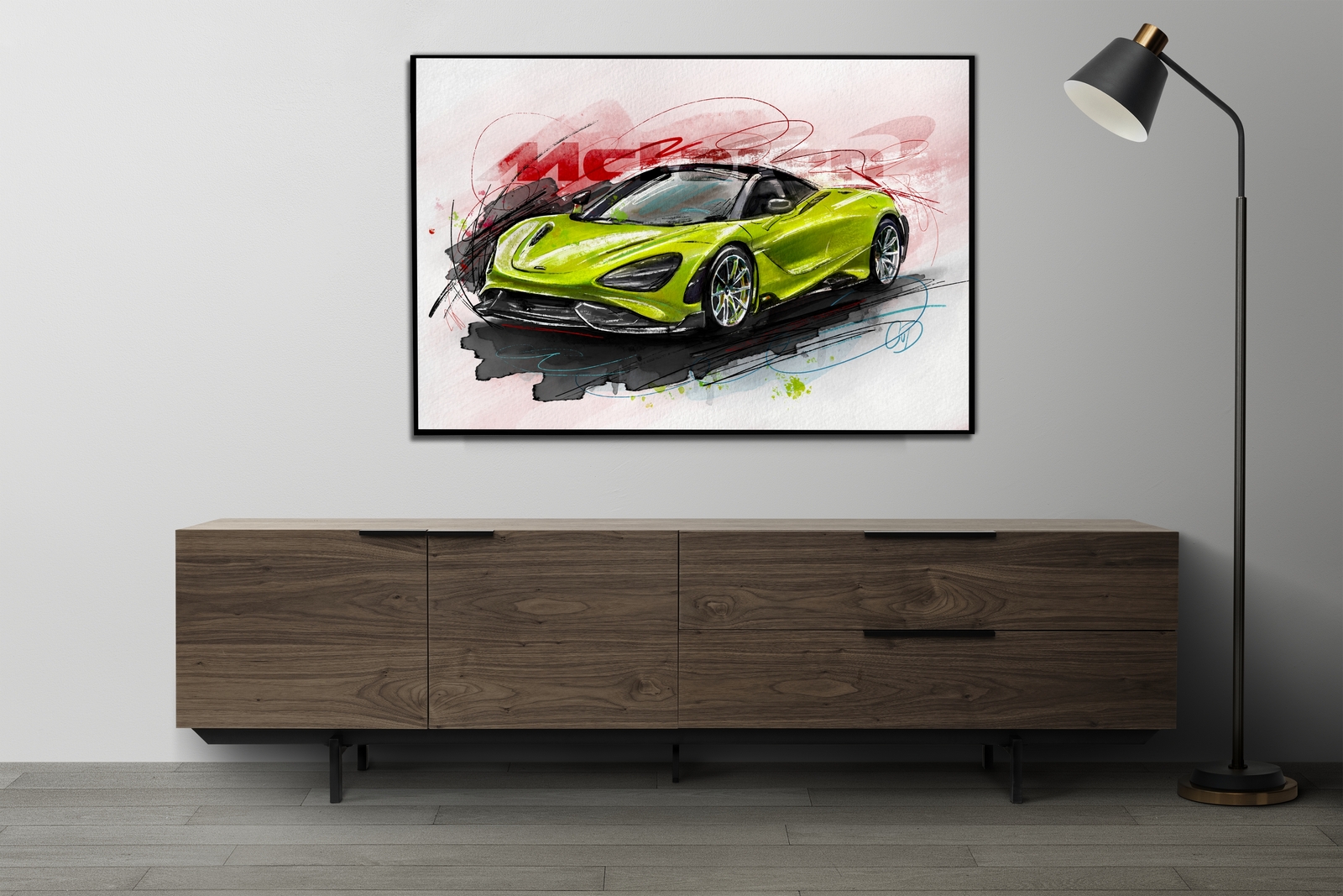 Schilderij supercar door Carroline van Dijk